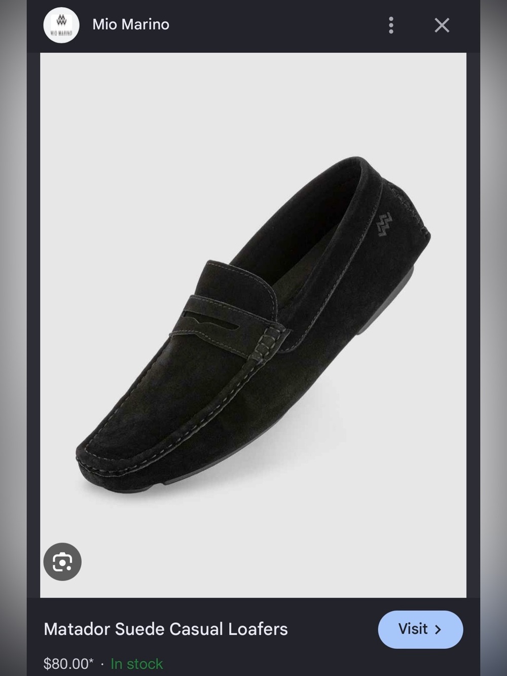 Mio Marino Men's Matador Black Suede Casual Loafers with sole inserts- size 15
